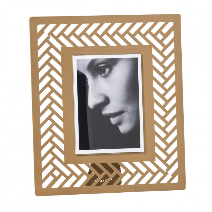 Portafoto grande da tavolo con cornice in metallo dal design moderno