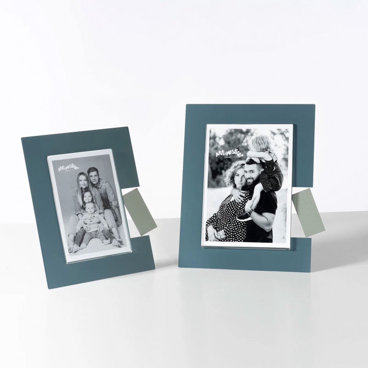 Portafoto grande da tavolo di design con struttura in metallo