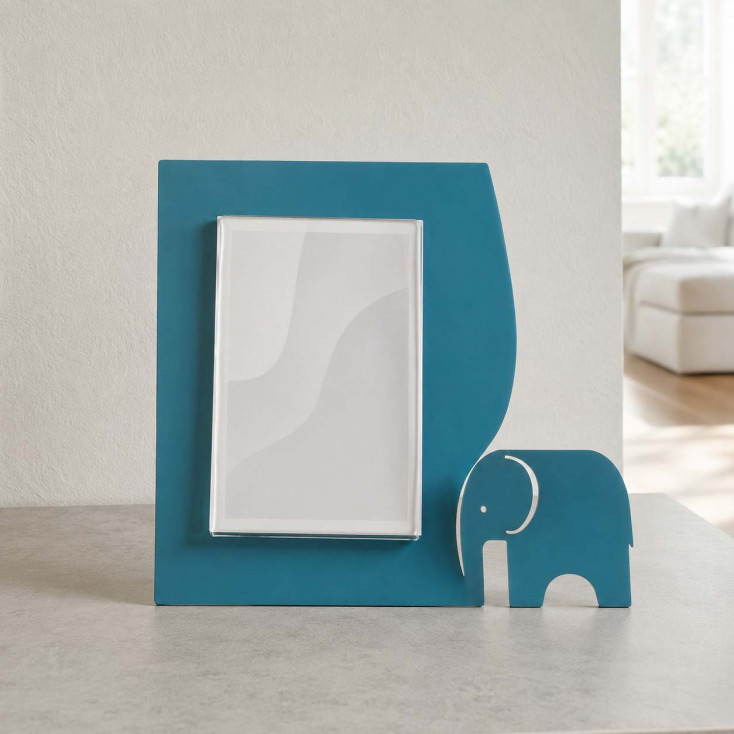 Portafoto grande da tavolo in metallo dal design particolare