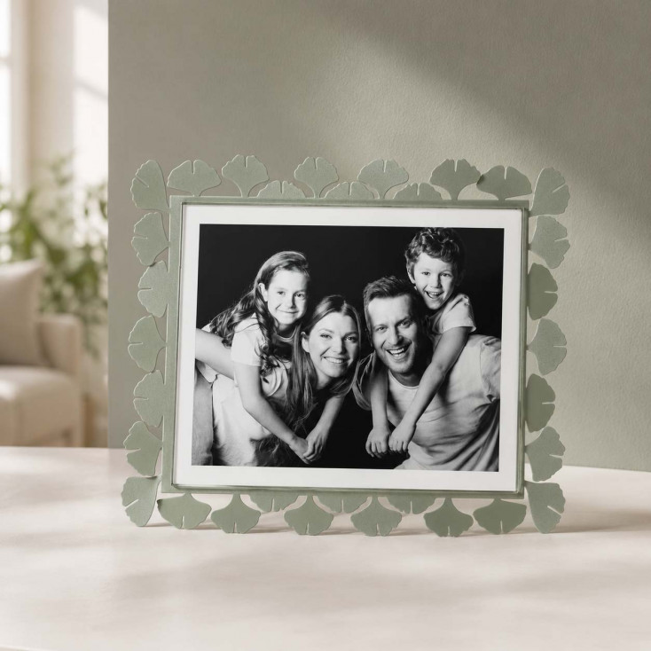 Portafoto grande orizzontale in metallo di design