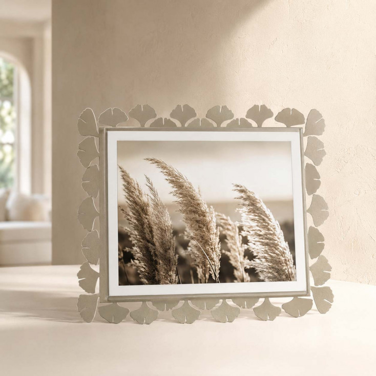 Portafoto grande orizzontale in metallo di design