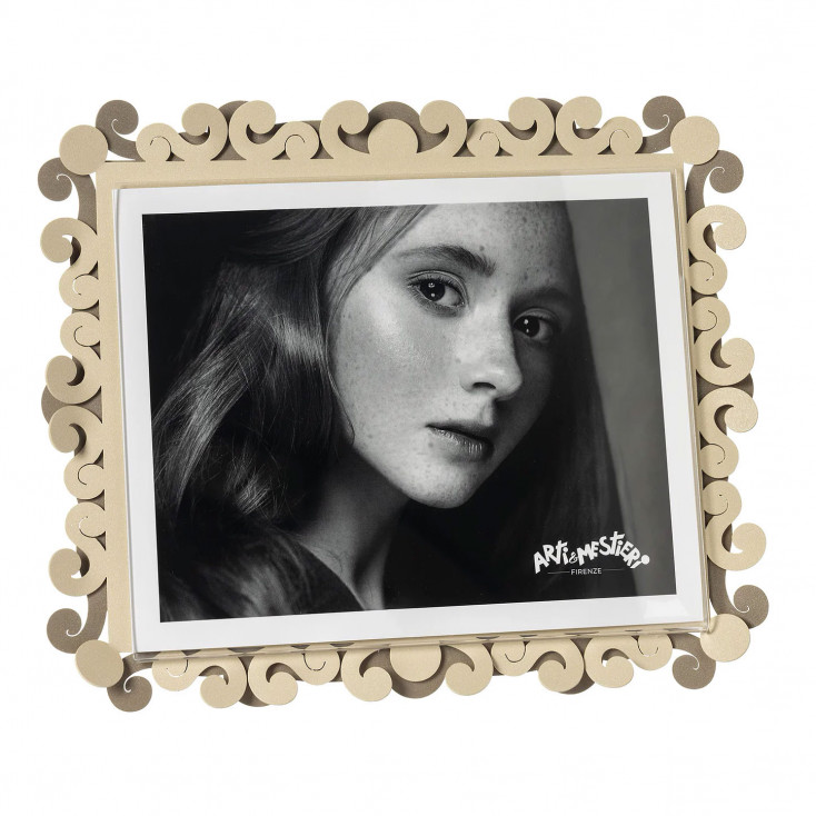 Portafoto maxi orizzontale in metallo di design