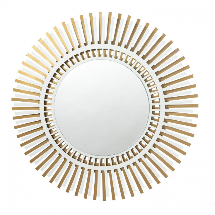 Specchio da parete con cornice in metallo dal design moderno ed elegante