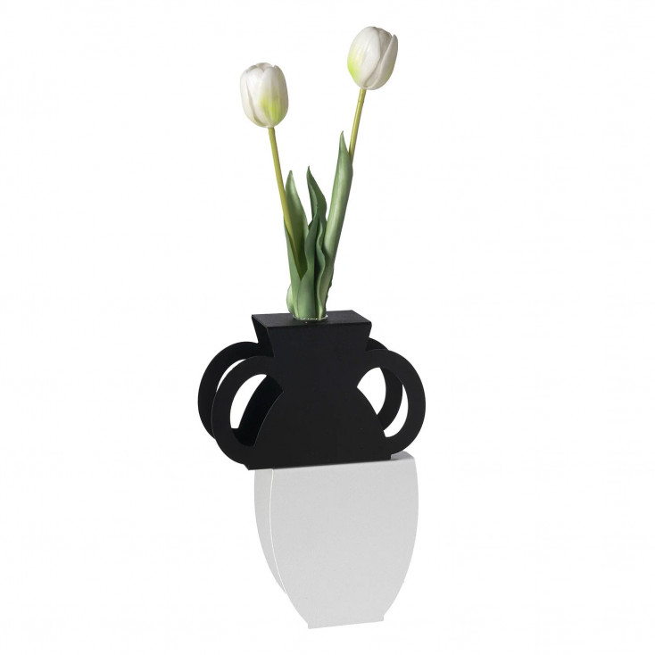 Vaso portafiore decorativo in metallo