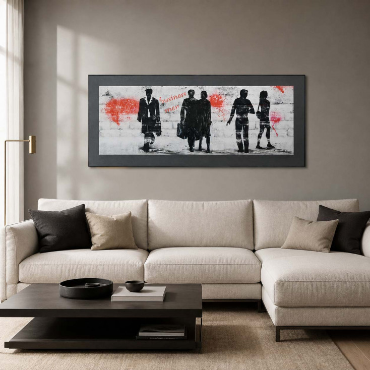 Pannello a tema figurativo in legno dettagli argento e effetto rilievo 155X65