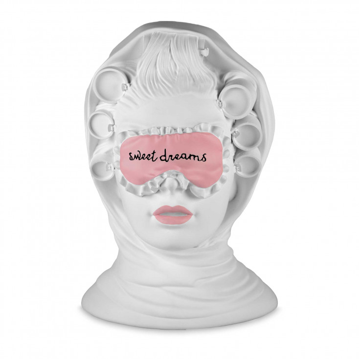 Scultura da tavolo con testa di donna dal design moderno "la sognatrice"