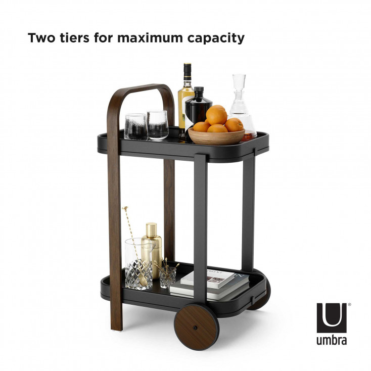 Carrello da portata da cucina con ruote dal design moderno ed elegante
