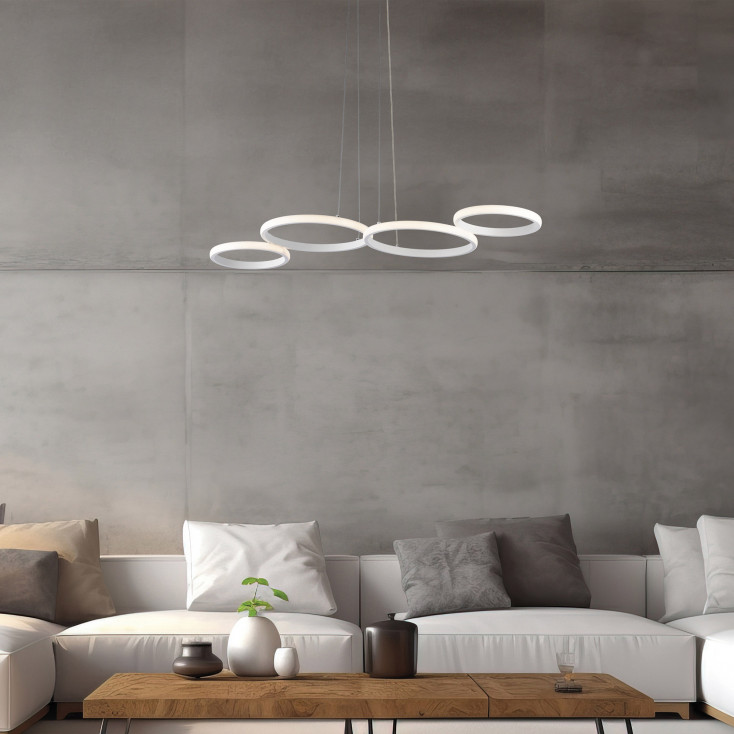 Lampada a sospensione a LED con struttura in alluminio dal design moderno