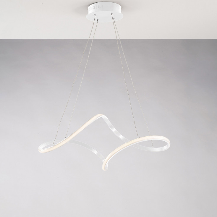 Lampada a sospensione a LED con struttura in alluminio e diffusore in acrilico