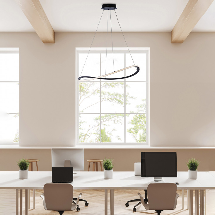 Lampada a sospensione a LED con struttura in alluminio e diffusor in acrilico