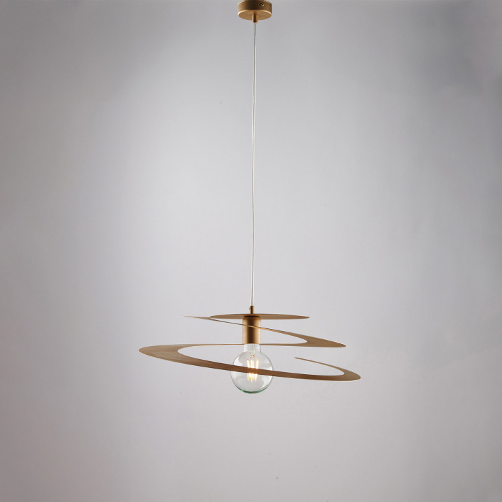 Lampada a sospensione moderna con struttura e diffusore in metallo