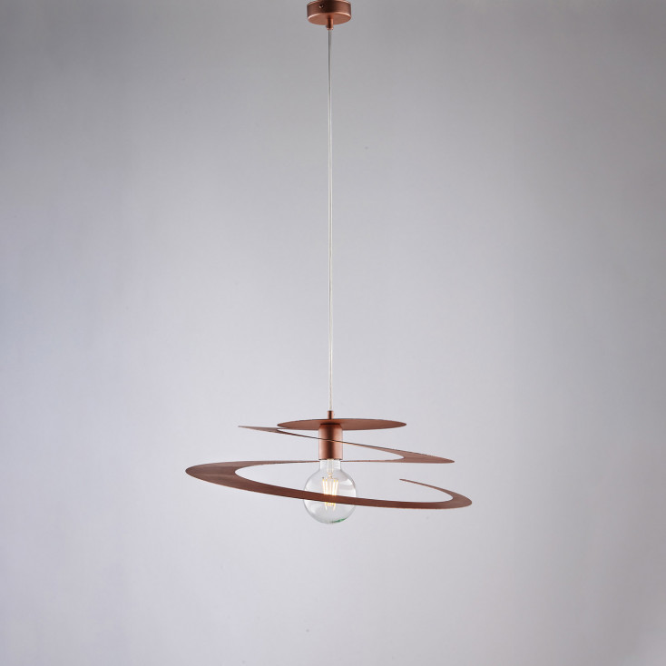 Lampada a sospensione moderna con struttura e diffusore in metallo