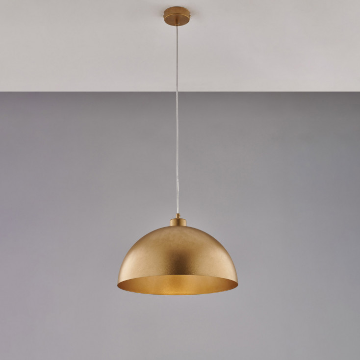 Lampada a sospensione struttura e paralume medio in metallo dal design moderno