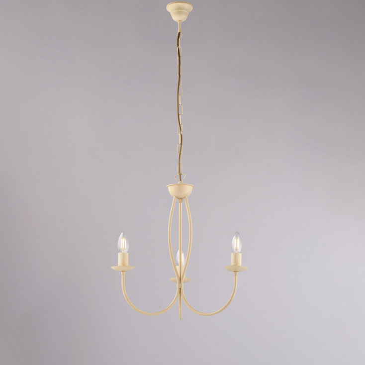 Lampadario piccolo dalle linee classiche con struttura in metallo