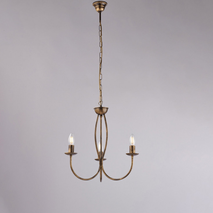 Lampadario piccolo dalle linee classiche con struttura in metallo