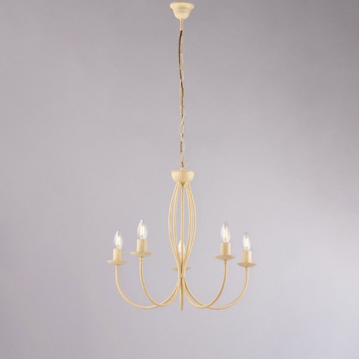 Lampadario medio dalle linee classiche con struttura in metallo