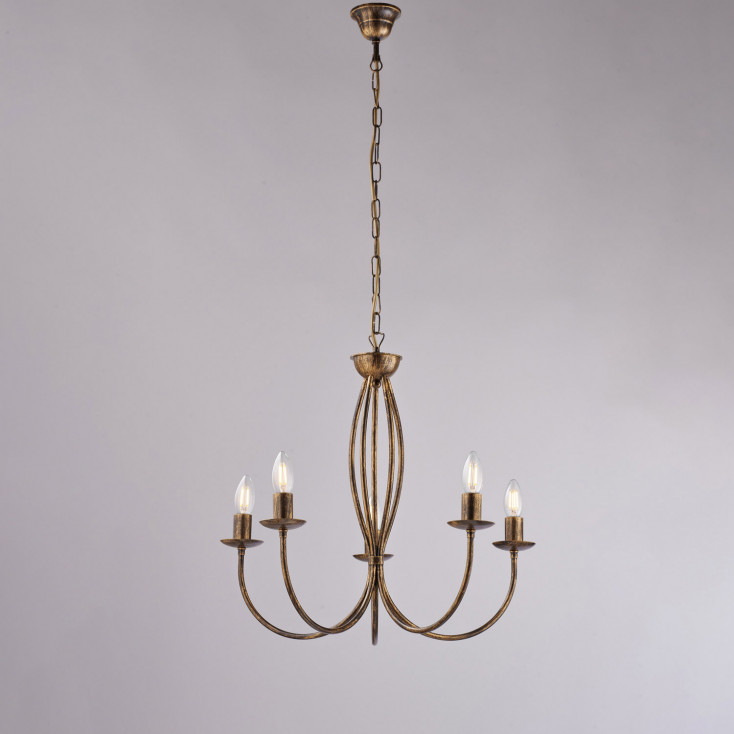 Lampadario medio dalle linee classiche con struttura in metallo