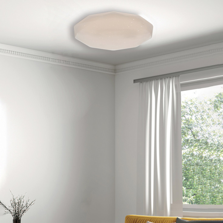 Plafoniera a LED grande con struttura in alluminio dal design moderno