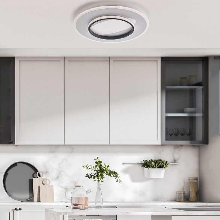 Plafoniera a LED moderna struttura rotonda in alluminio e diffusore in acrilico