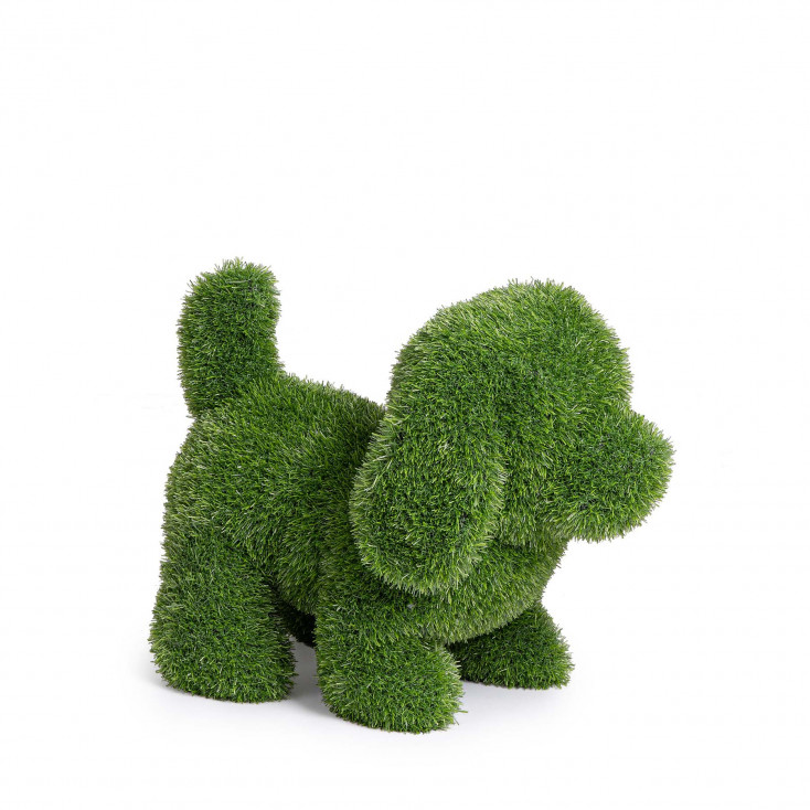 Decorazione in erba sintetica cagnolino