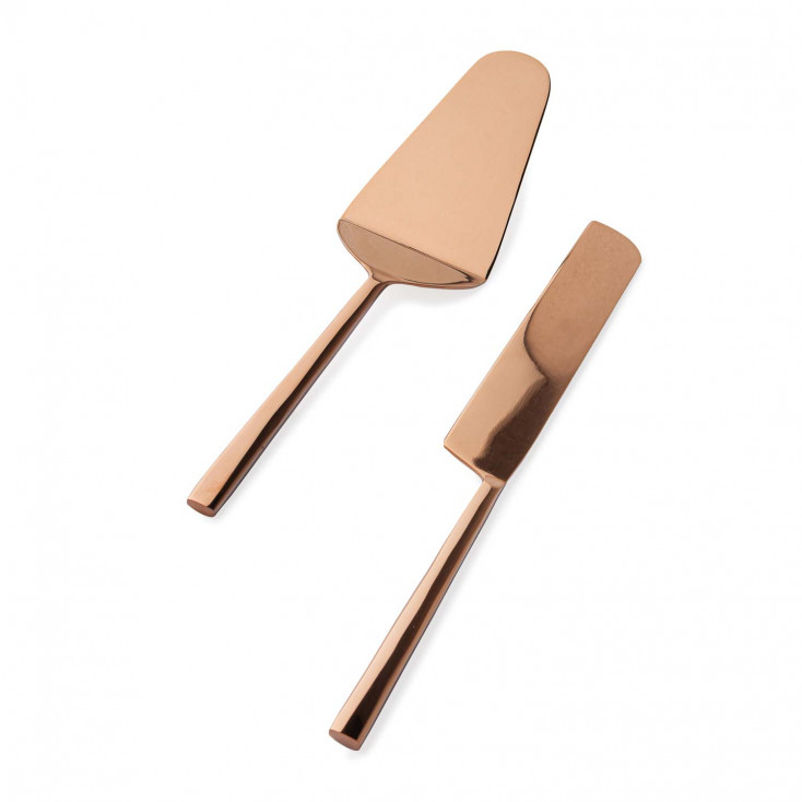 Set 2 pezzi paletta e coltello per torta