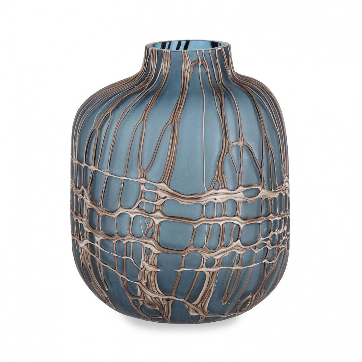 Vaso alto decorativo in vetro