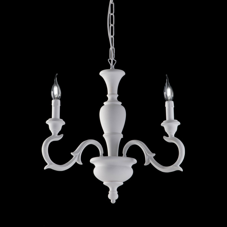Lampadario in stile classico in legno a 3 luci
