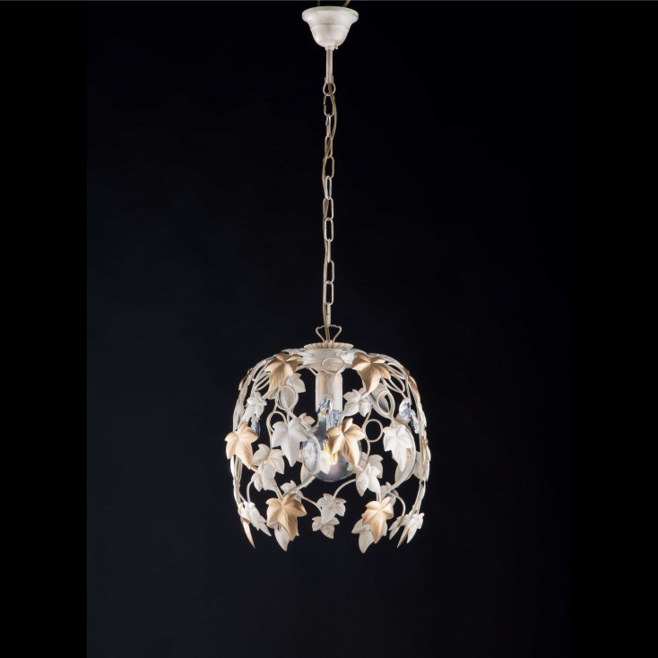 Lampada a sospensione piccolo con struttura in metallo dalle linee classiche
