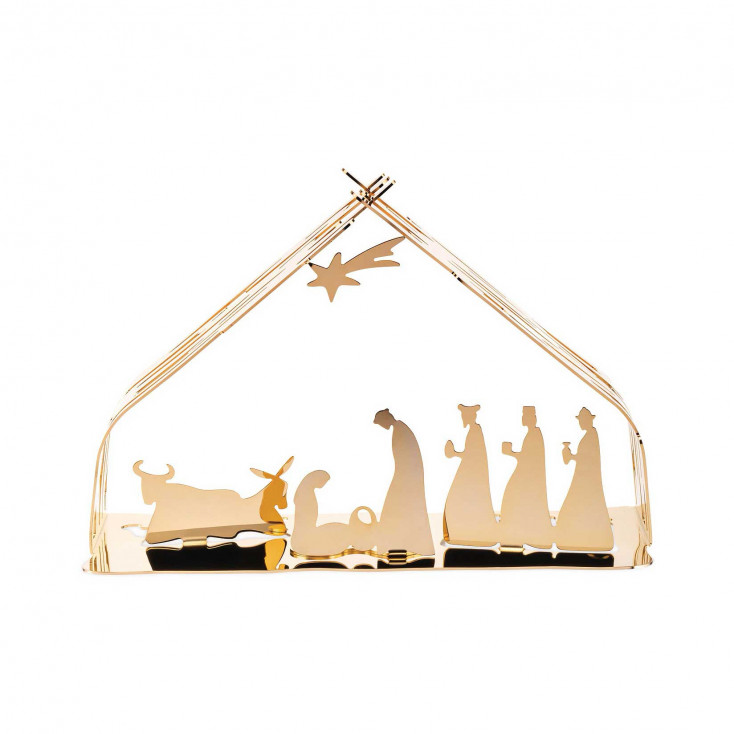 Presepe in acciaio da collezione "Bark Crib"