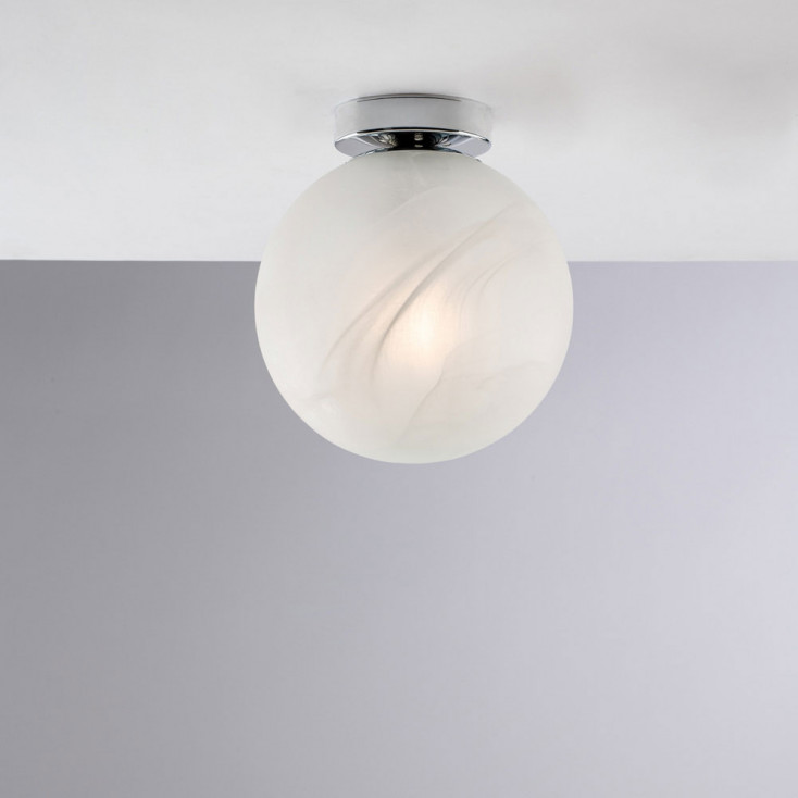 Lampada a soffitto con diffusore in vetro dal design moderno ed elegante