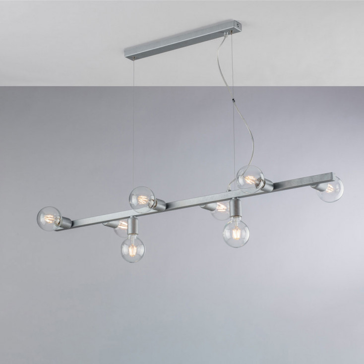 Lampada a sospensione moderna grande con struttura in metallo