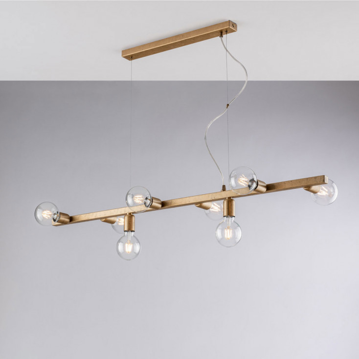 Lampada a sospensione moderna grande con struttura in metallo