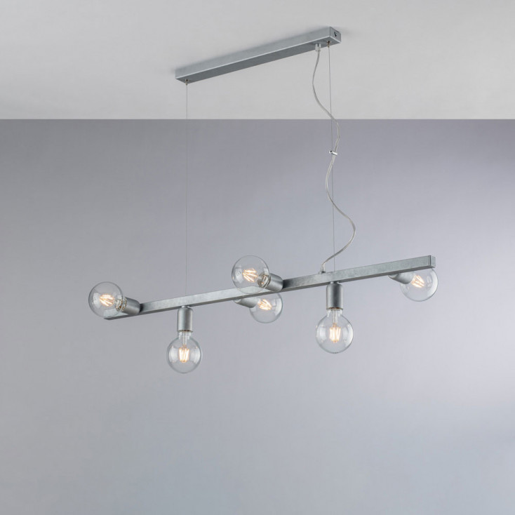 Lampada a sospensione moderna media con struttura in metallo