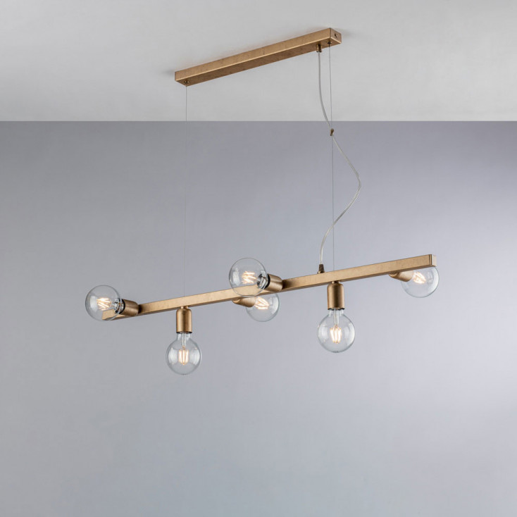 Lampada a sospensione moderna media con struttura in metallo