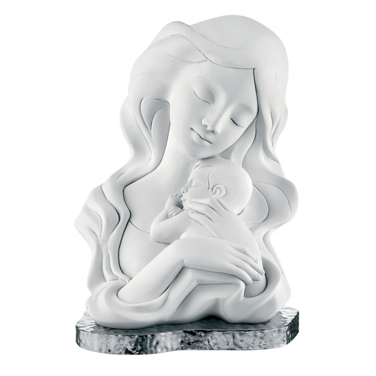 Bomboniera Battesimo - statuina con abbraccio di mamma