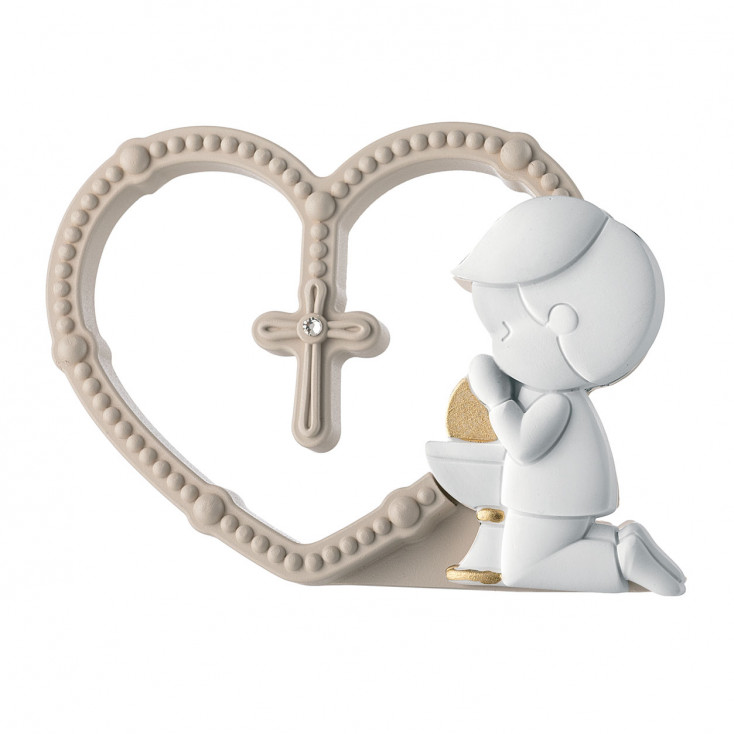 Bomboniera Comunione - statuina con bambino che prega