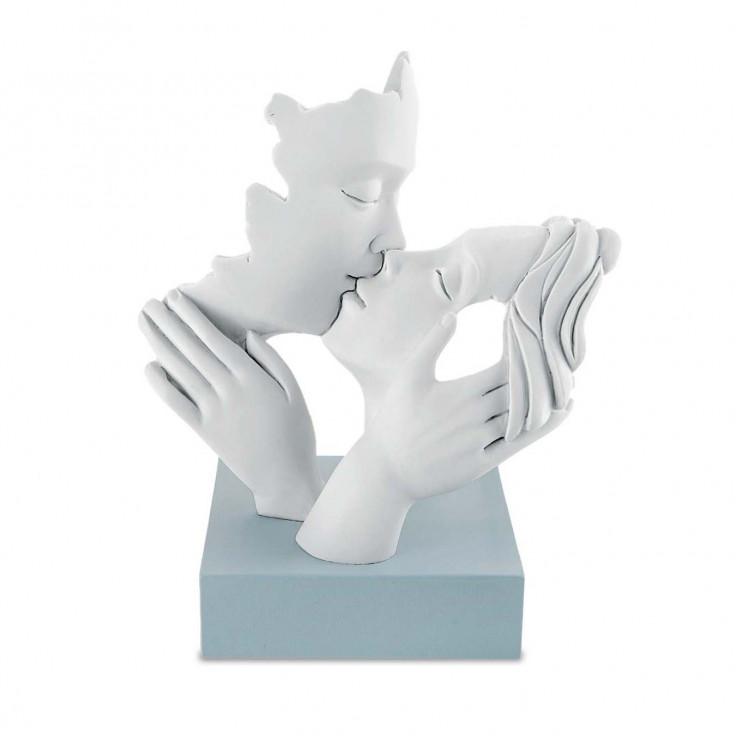 Bomboniera per matrimonio - Scultura in marmorino con volti che si baciano