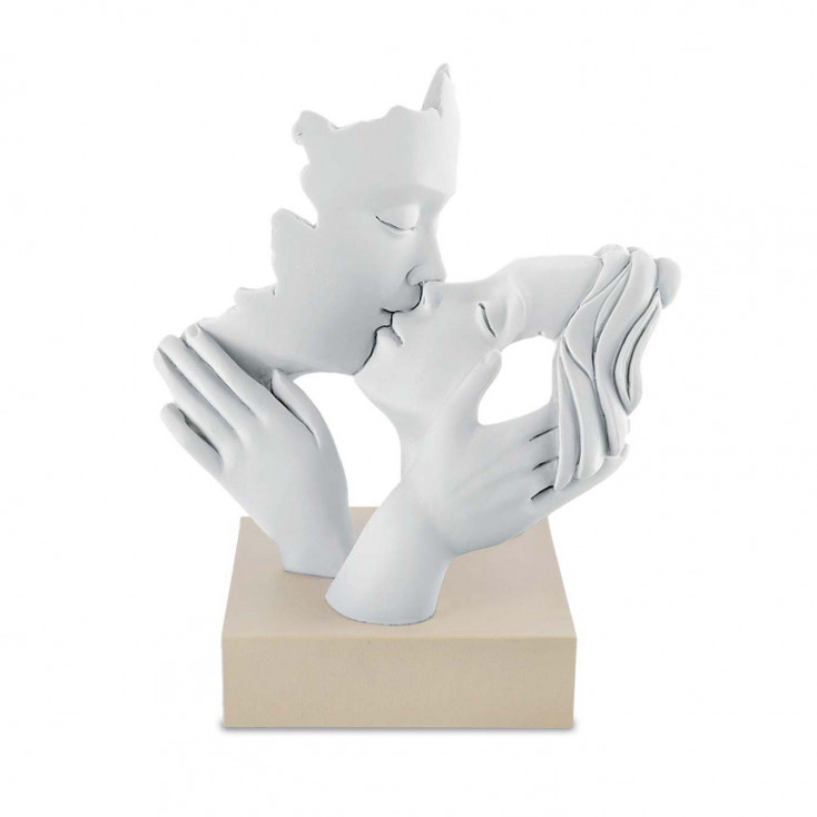 Bomboniera per matrimonio - Scultura in marmorino con volti che si baciano