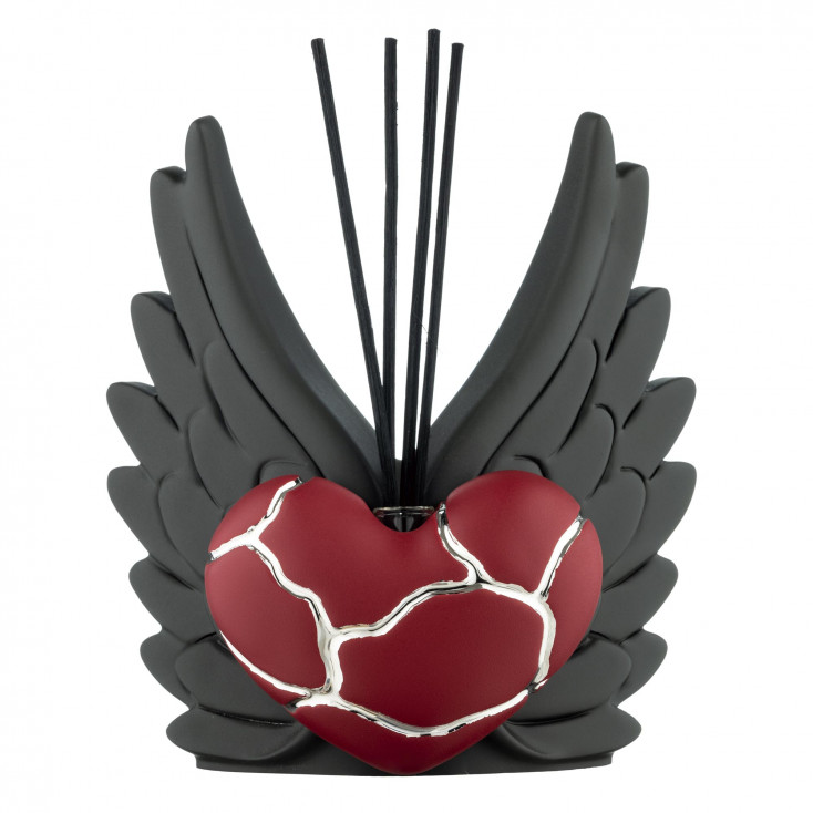 Bottiglia profumatore in marmorino in stile kintsugi