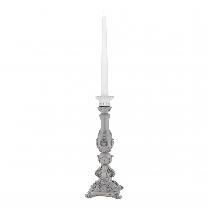 Candelabro alto in marmorino dal design moderno ed elegante
