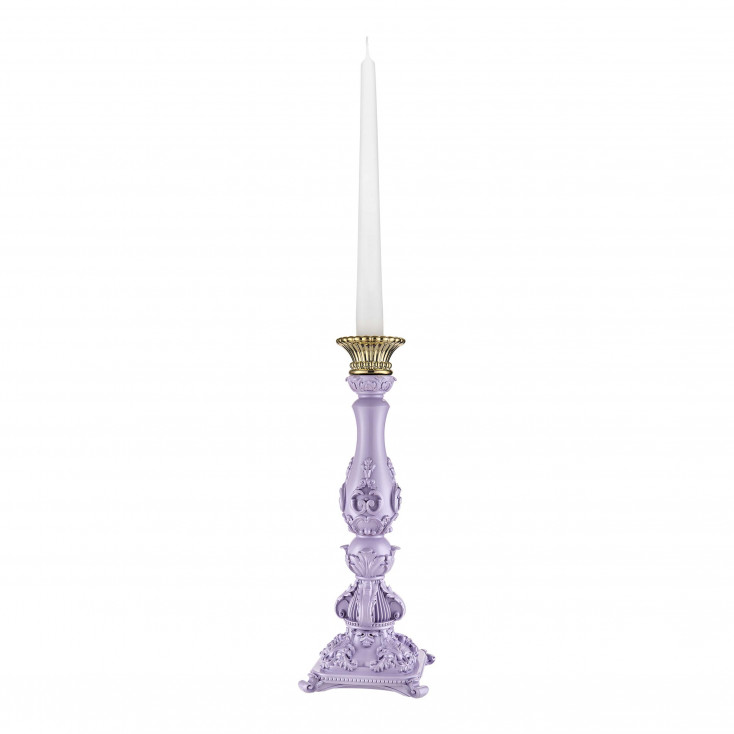 Candelabro alto in marmorino dal design moderno ed elegante