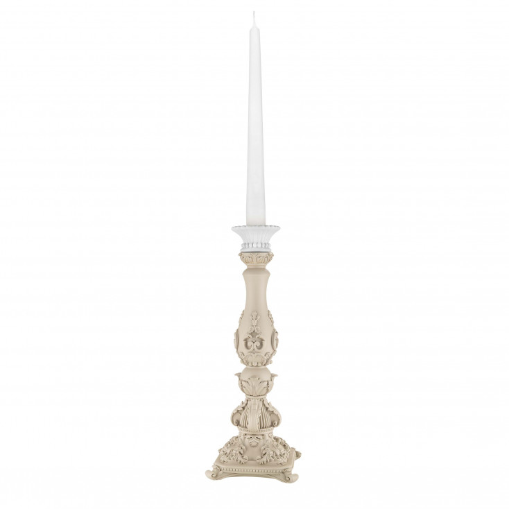 Candelabro alto in marmorino dal design moderno ed elegante