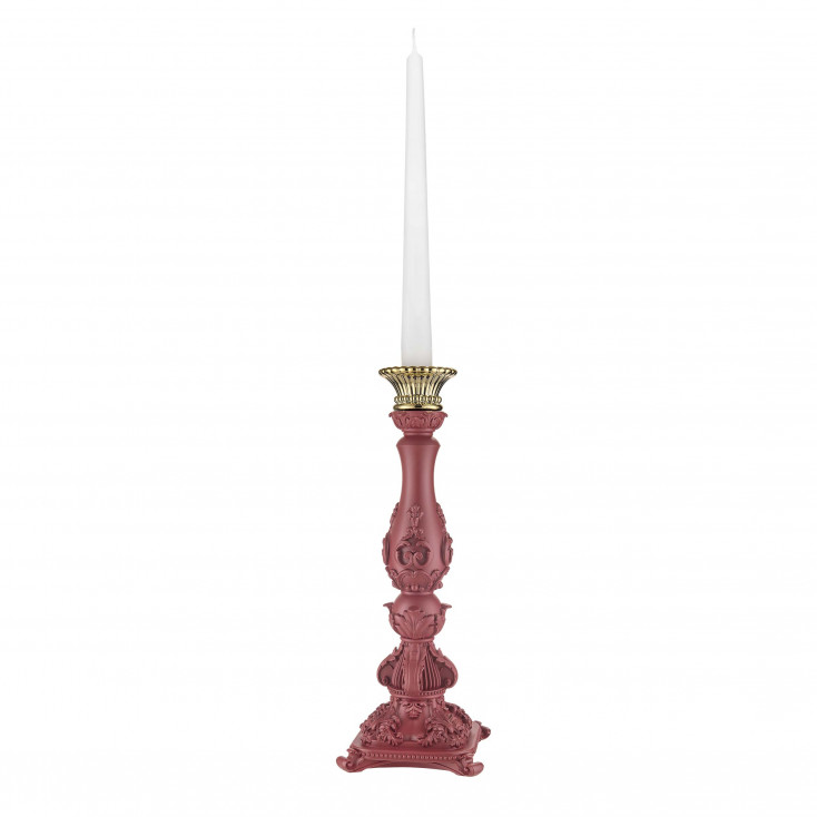 Candelabro alto in marmorino dal design moderno ed elegante