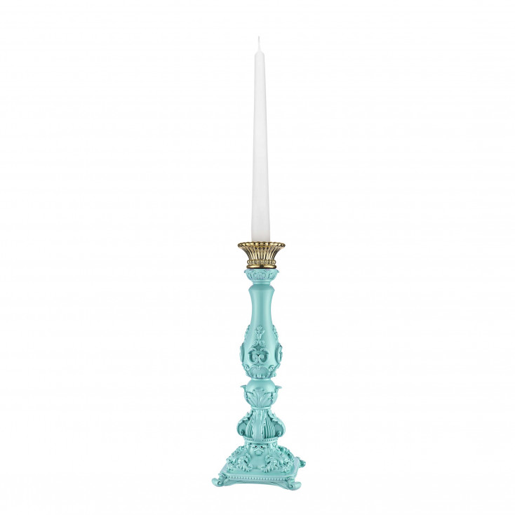 Candelabro alto in marmorino dal design moderno ed elegante