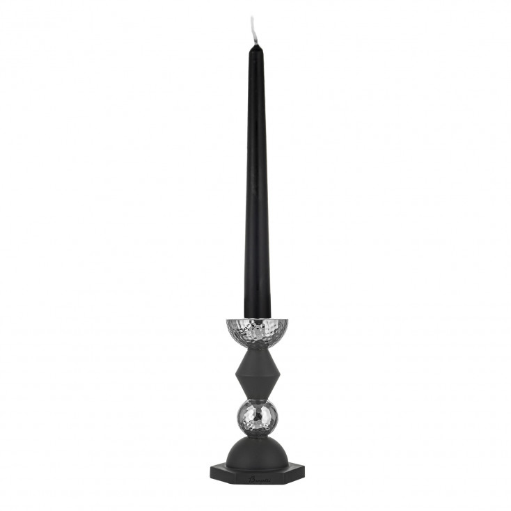Candelabro basso in marmorino per una candela dal design elegante 