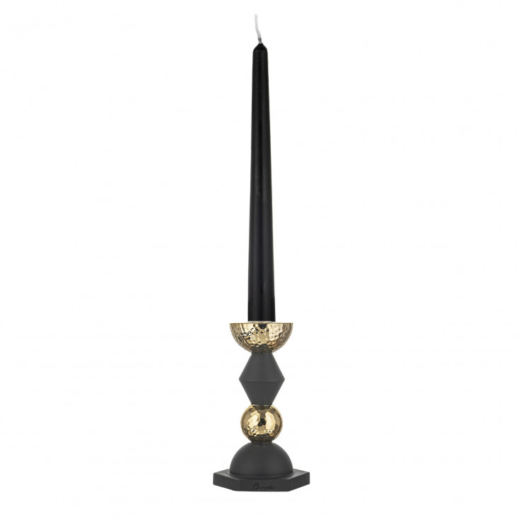 Candelabro basso in marmorino per una candela dal design elegante 