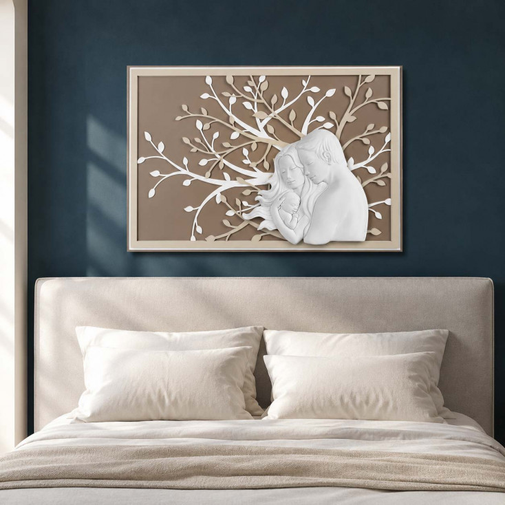 Capezzale moderno per camera da letto con la famiglia in marmorino 