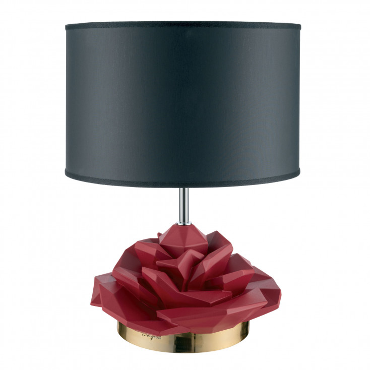Lampada da tavolo dal design moderno con paralume in tessuto e PVC