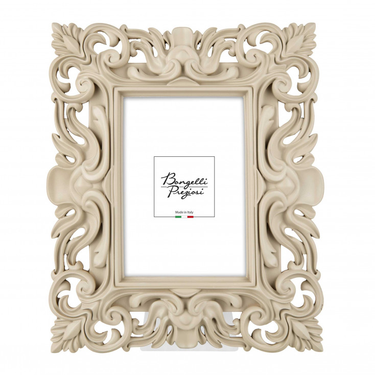 Portafoto da tavolo in stile barocco in marmorino dal design moderno ed elegante