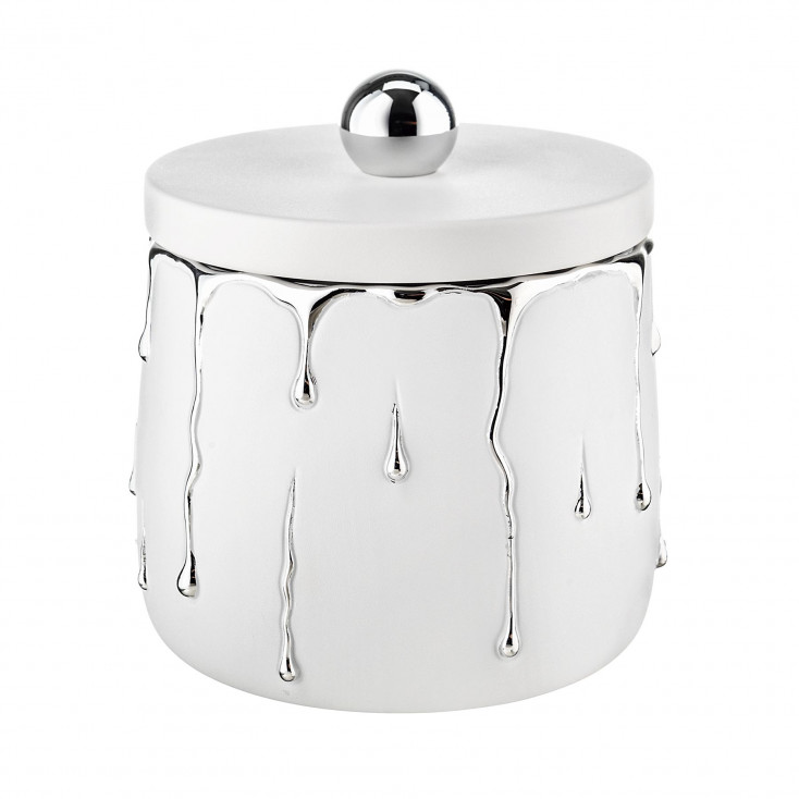 Portagioie in marmorino con decori a goccia design moderno ed elagante